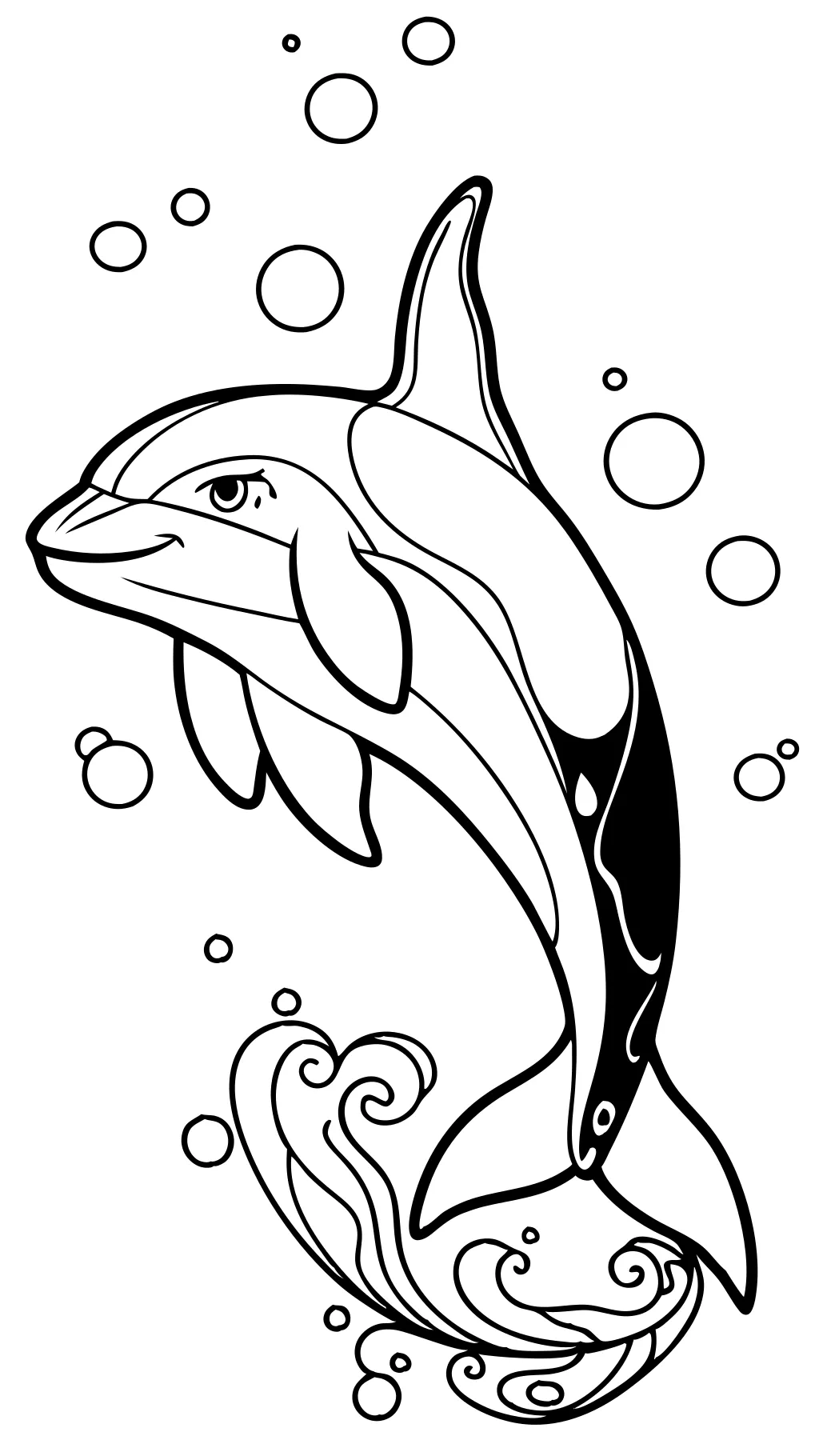 coloriage de baleine tueur